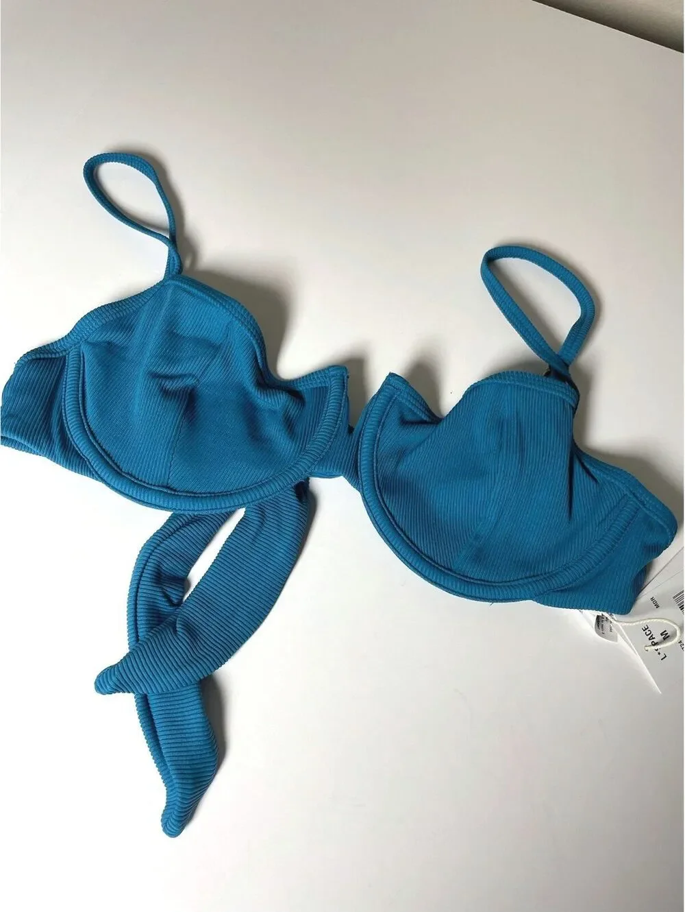 L*Space Medium Mediterranean Blue Hunter Underwire Bikini Swim Top NWT